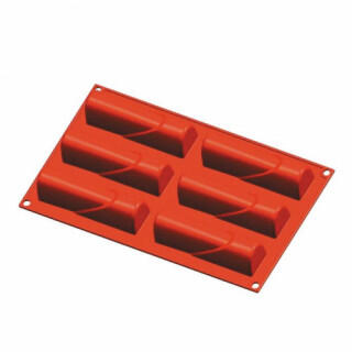 Форма силиконовая P.L. Proff Cuisine Полуцилиндр 6 ячеек 120*33 мм, h 30 мм (30*17,5 см)